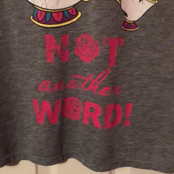 Beauty and the Beast Mrs. Potts Gray Sleep Tank Top Womens Medium M 7-9 Disney - Picture 5 of 12